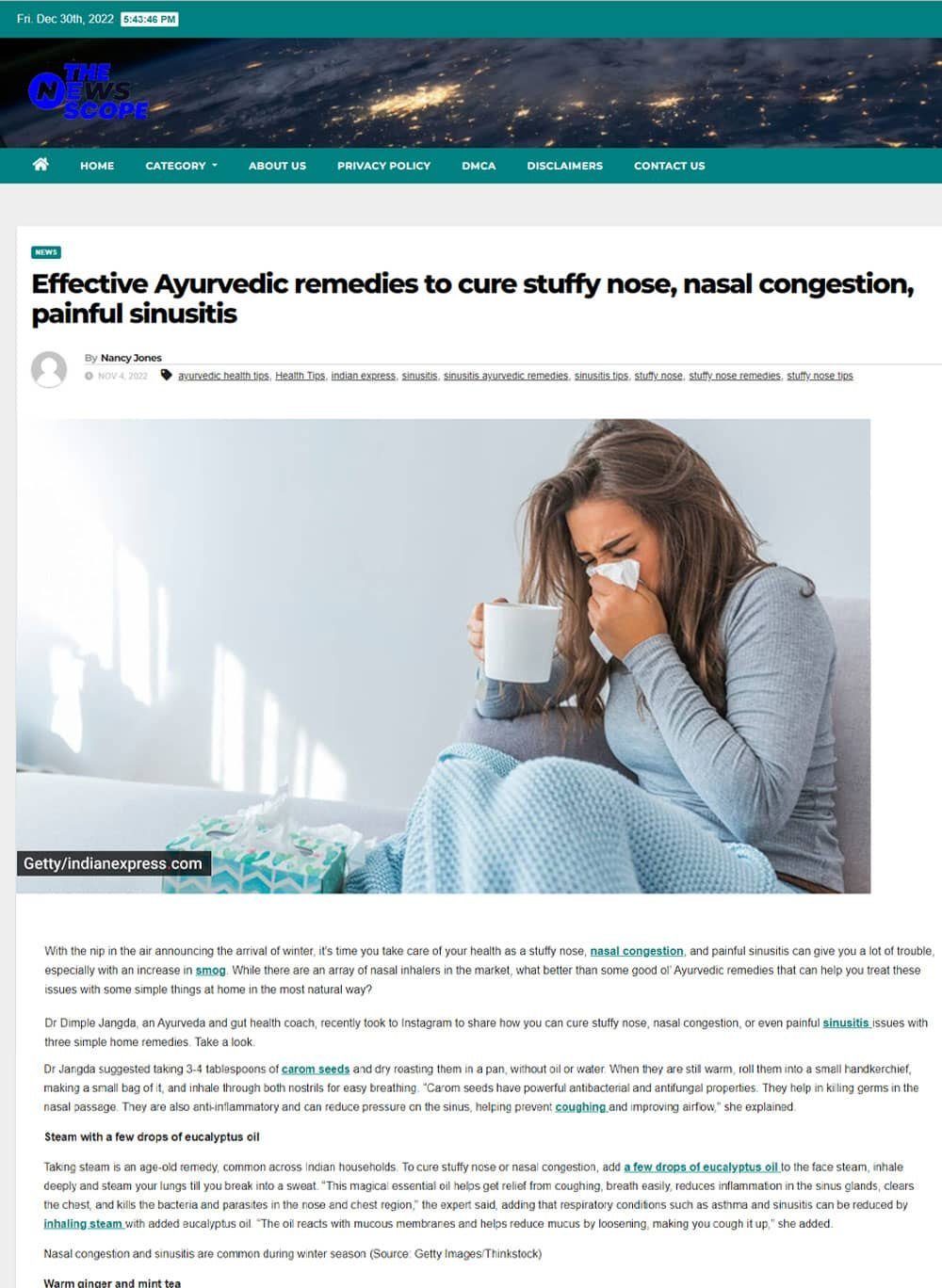 karma_ayurveda ಮಾಧ್ಯಮ ಲೇಖನ